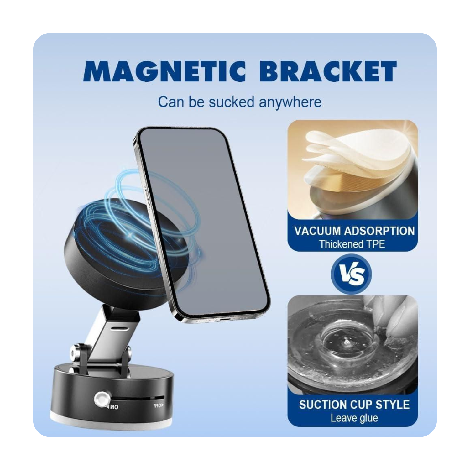 Vacuum Magnetic Suction Phone Holder